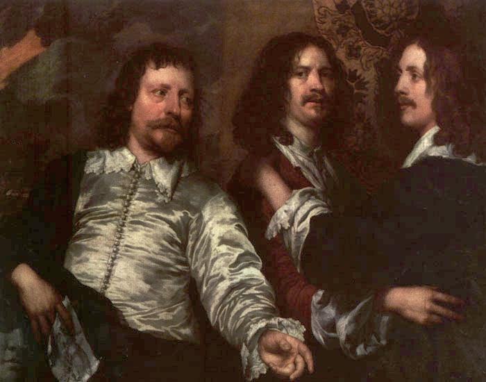DOBSON, William The Painter with Sir Charles Cottrell and Sir Balthasar Gerbier dfg Sweden oil painting art